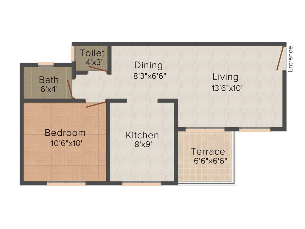 Samrudhi Ganga Samrudhi (1BHK+2T (614 sq ft) 614 sq ft)