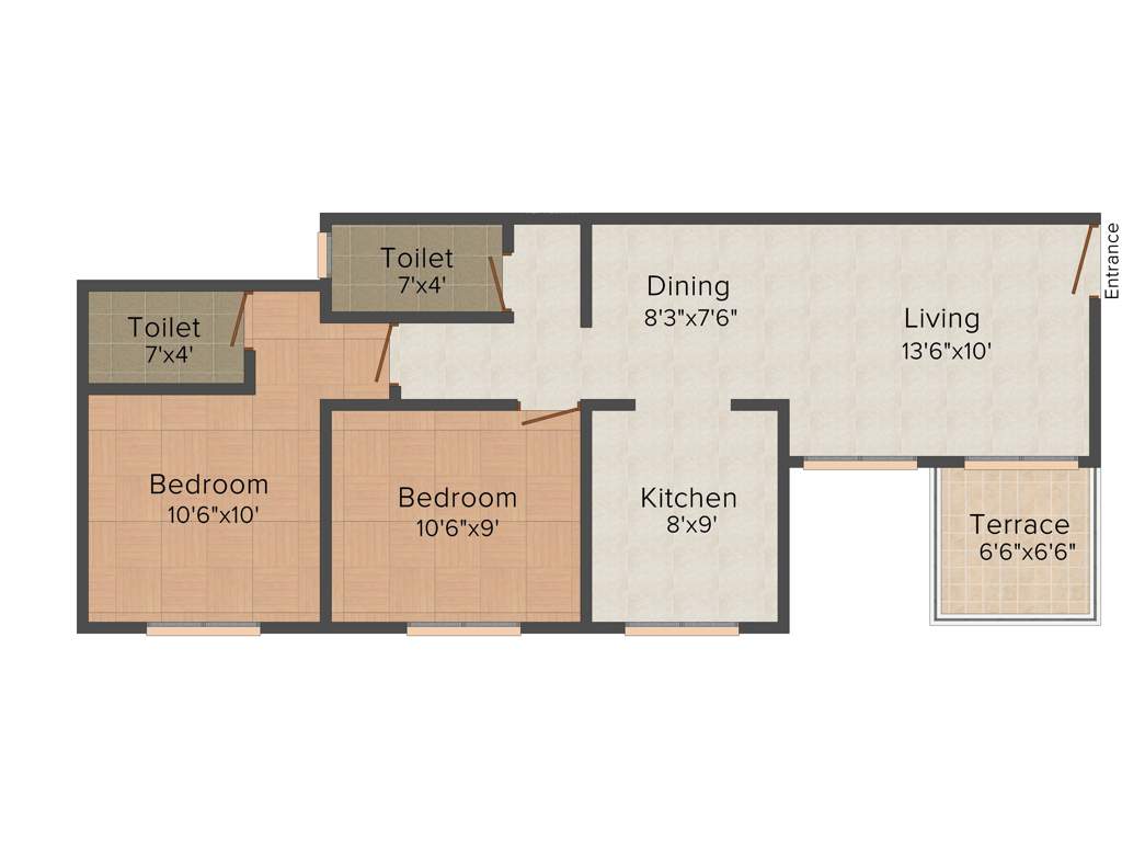Samrudhi Ganga Samrudhi (2BHK+2T (823 sq ft) 823 sq ft)