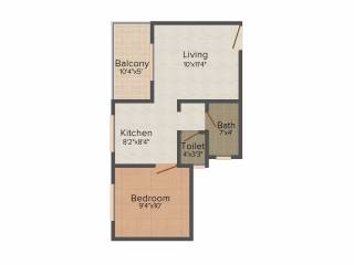 AV Vitthal Empire (1BHK+2T (498 sq ft) 498 sq ft)