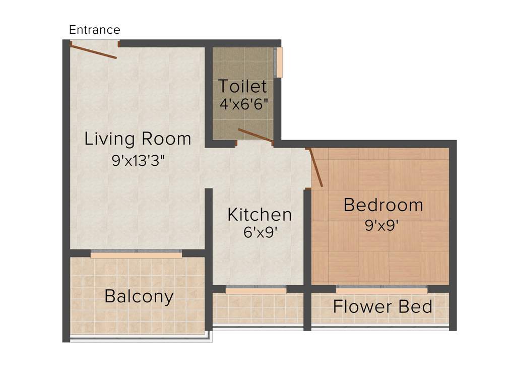 Aastha Kalash Park (1BHK+1T (555 sq ft) 555 sq ft)