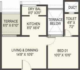 Abisky Ritkriti Projects Suburbia (1BHK+1T (564 sq ft) 564 sq ft)