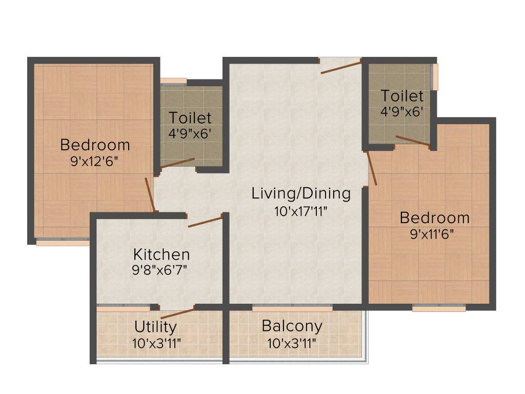 Westline Splendid Homes (2BHK+2T (935 sq ft) 935 sq ft)