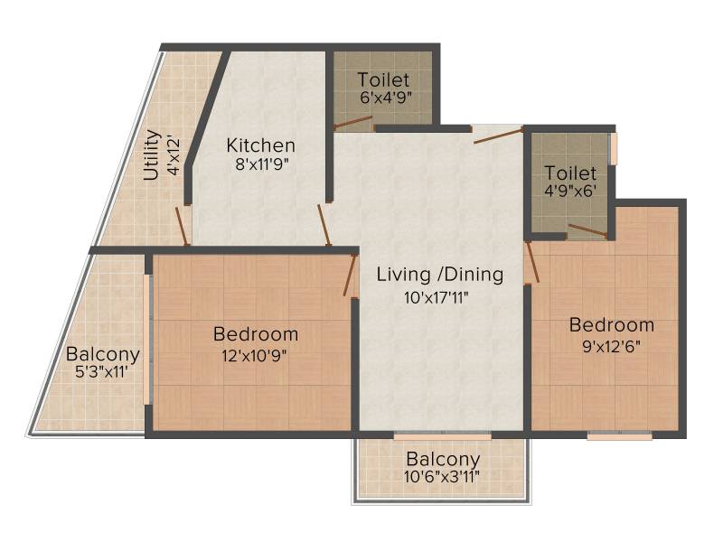 Westline Splendid Homes (2BHK+2T (1,080 sq ft) 1080 sq ft)