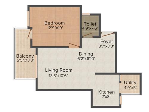 Westline Bonita (1BHK+1T (725 sq ft) 725 sq ft)