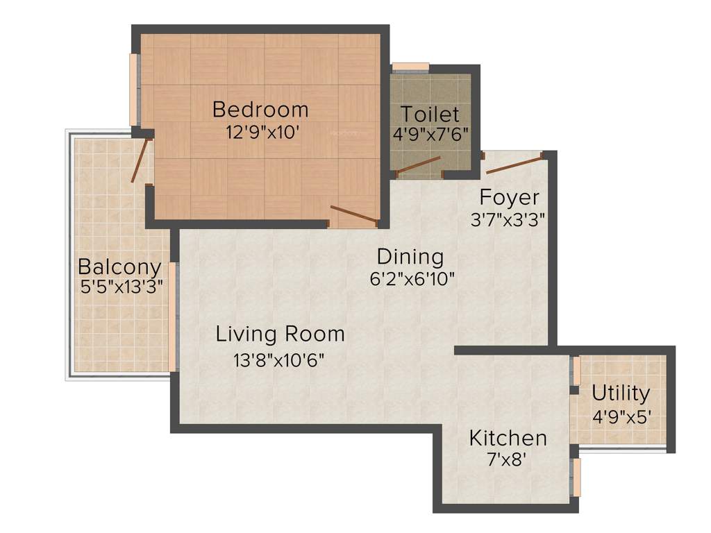 Westline Bonita (1BHK+1T (725 sq ft) 725 sq ft)
