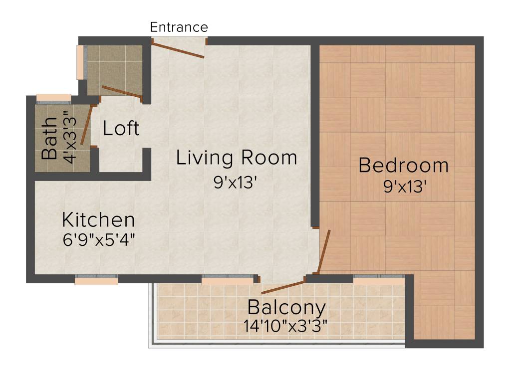 Stellar Upvan (1BHK+1T (500 sq ft) 500 sq ft)