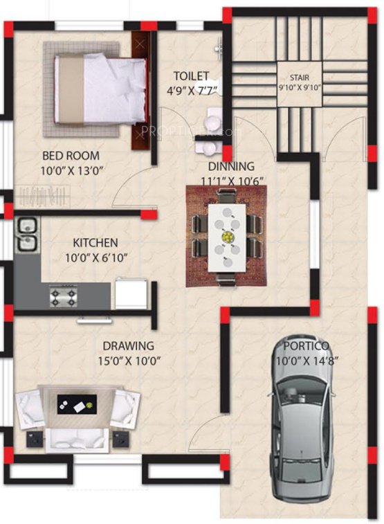 Fortune Elite (3BHK+3T (1,708 sq ft) 1708 sq ft)
