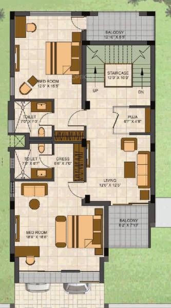 AMSB Pristine Greens (3BHK+3T (2,574 sq ft) 2574 sq ft)