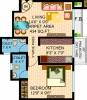 JVM Twin Tower (1BHK+2T (698 sq ft) 698 sq ft)