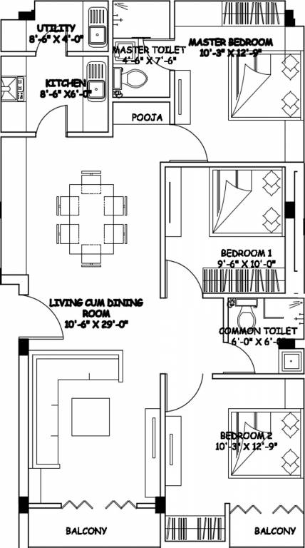 Suprabhatham Eha (3BHK+2T (1,277 sq ft) 1277 sq ft) Suprabhatham Eha (3BHK+2T (1,277 sq ft) 1277 sq ft)