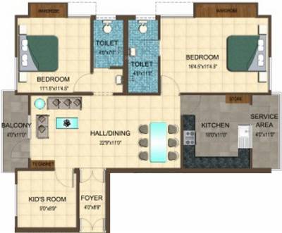 Fairyland Annora 1 (3BHK+2T (1,385 sq ft) 1385 sq ft)