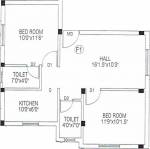 Floor Plan (2BHK+2T (780 sq ft) 780 sq ft) Vishakha Construction Everest Enclave Floor Plan (2BHK+2T (780 sq ft) 780 sq ft)