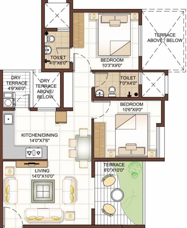 Lotus Pinnacle (2BHK+2T (811 sq ft) 811 sq ft) Lotus Pinnacle (2BHK+2T (811 sq ft) 811 sq ft)
