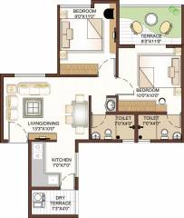 Lotus Pinnacle (2BHK+2T (723 sq ft) 723 sq ft)
