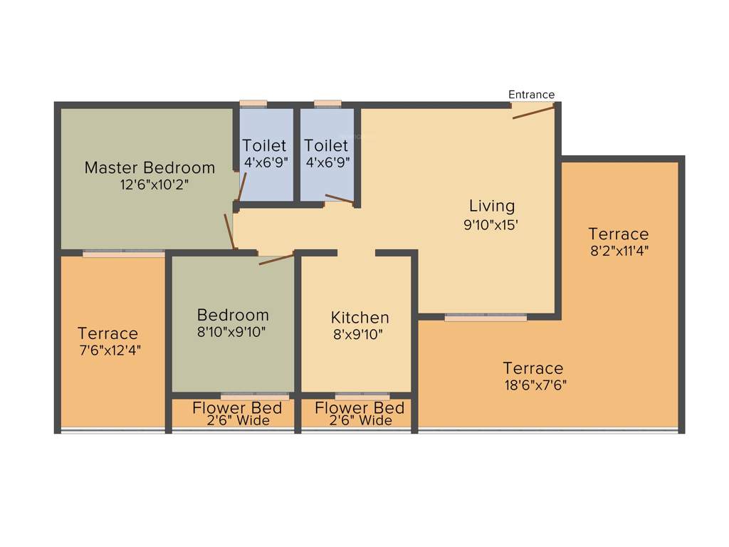 Tanisha Tanisha (2BHK+2T (1,061 sq ft) 1061 sq ft)