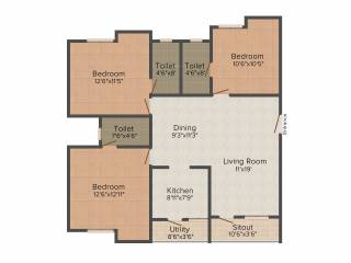 Kgeyes Veda Ranghaa Nivas (3BHK+2T (1,429 sq ft) 1429 sq ft) Kgeyes Veda Ranghaa Nivas (3BHK+2T (1,429 sq ft) 1429 sq ft)