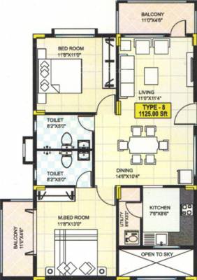 Sahithi Daisy (2BHK+2T (1,125 sq ft) 1125 sq ft) Sahithi Daisy (2BHK+2T (1,125 sq ft) 1125 sq ft)