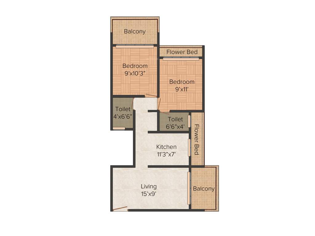 Krish Bhakti Niwas (2BHK+2T (1,100 sq ft) 1100 sq ft)