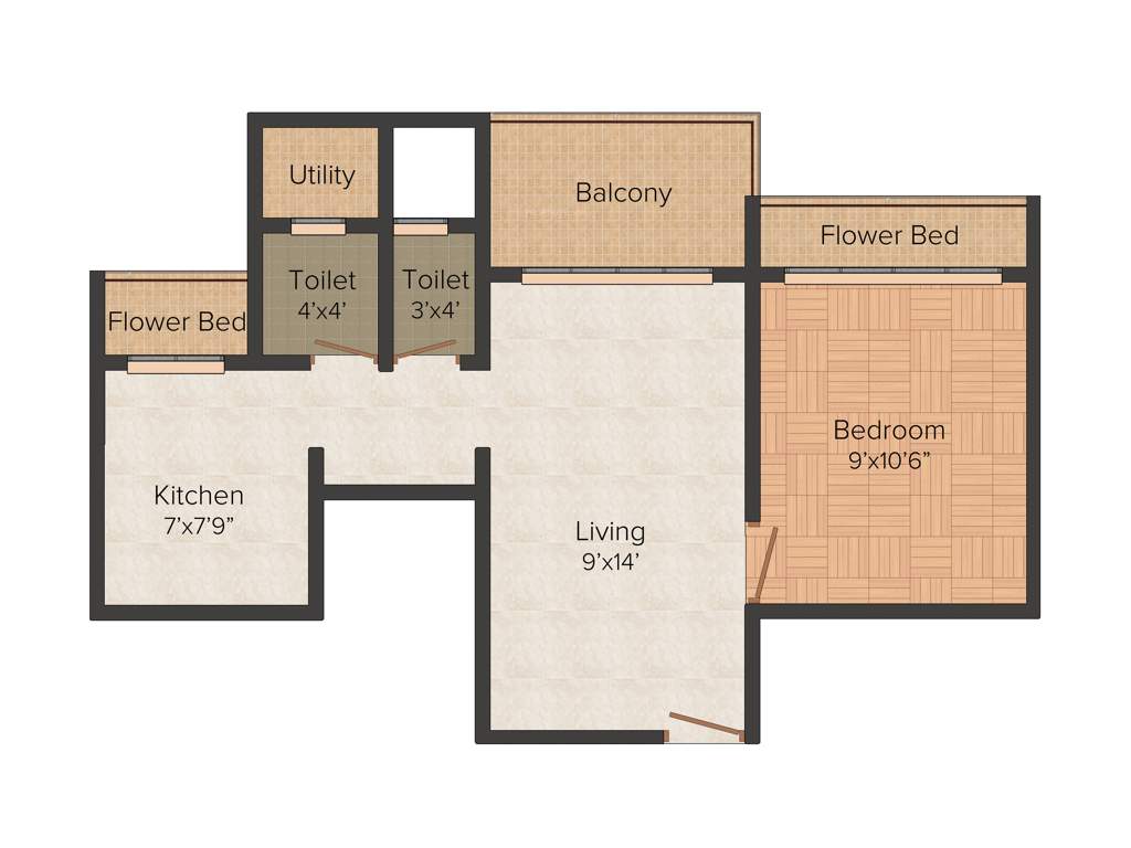 Krish Bhakti Niwas (1BHK+2T (670 sq ft) 670 sq ft)