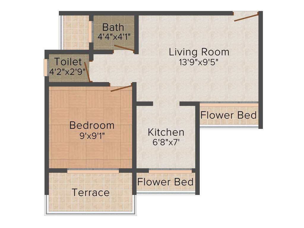 Shree Sarvodaya Angan (1BHK+2T (590 sq ft) 590 sq ft)