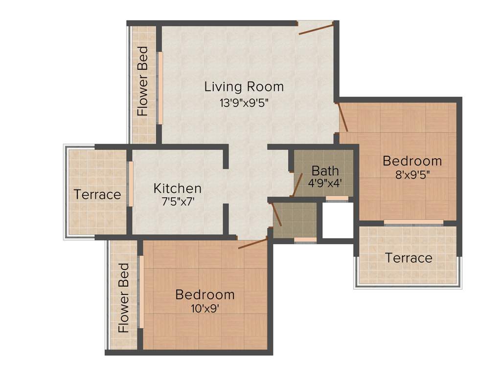 Shree Sarvodaya Angan (2BHK+2T (860 sq ft) 860 sq ft)