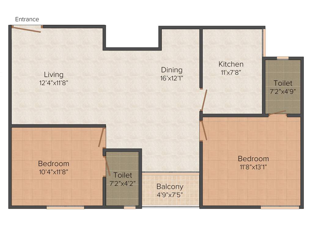 Marutham Royal Wings (2BHK+2T (1,190 sq ft) 1190 sq ft)