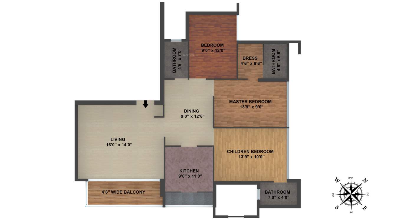 Nirmal Lifestyle One Mumbai (3BHK+3T (1,638 sq ft) 1638 sq ft)