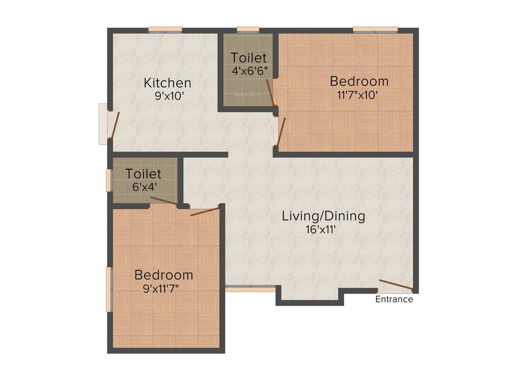 Nila Nila Tech Pranav (2BHK+2T (800 sq ft) 800 sq ft)
