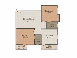 Nila Nila Tech Pranav (2BHK+2T (898 sq ft) 898 sq ft) Nila Nila Tech Pranav (2BHK+2T (898 sq ft) 898 sq ft)