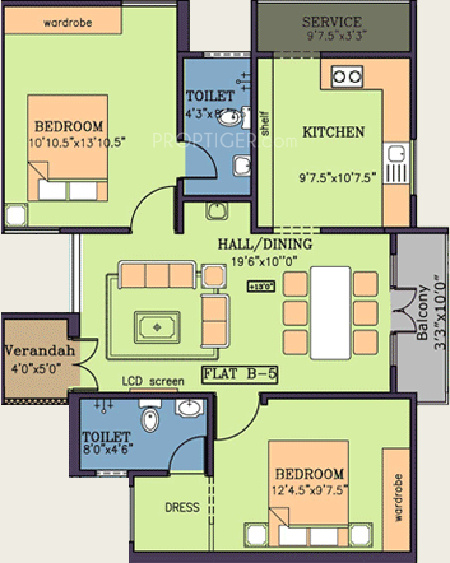 Fairyland Alma (2BHK+2T (975 sq ft) 975 sq ft)