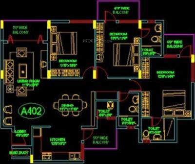 Damden Solarium (3BHK+3T (1,850 sq ft) 1850 sq ft)