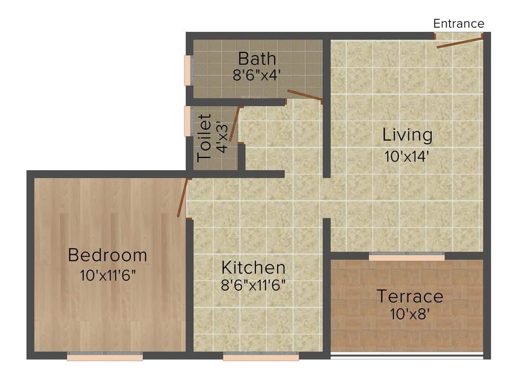 Ujwal Corona (1BHK+1T (636 sq ft) 636 sq ft)