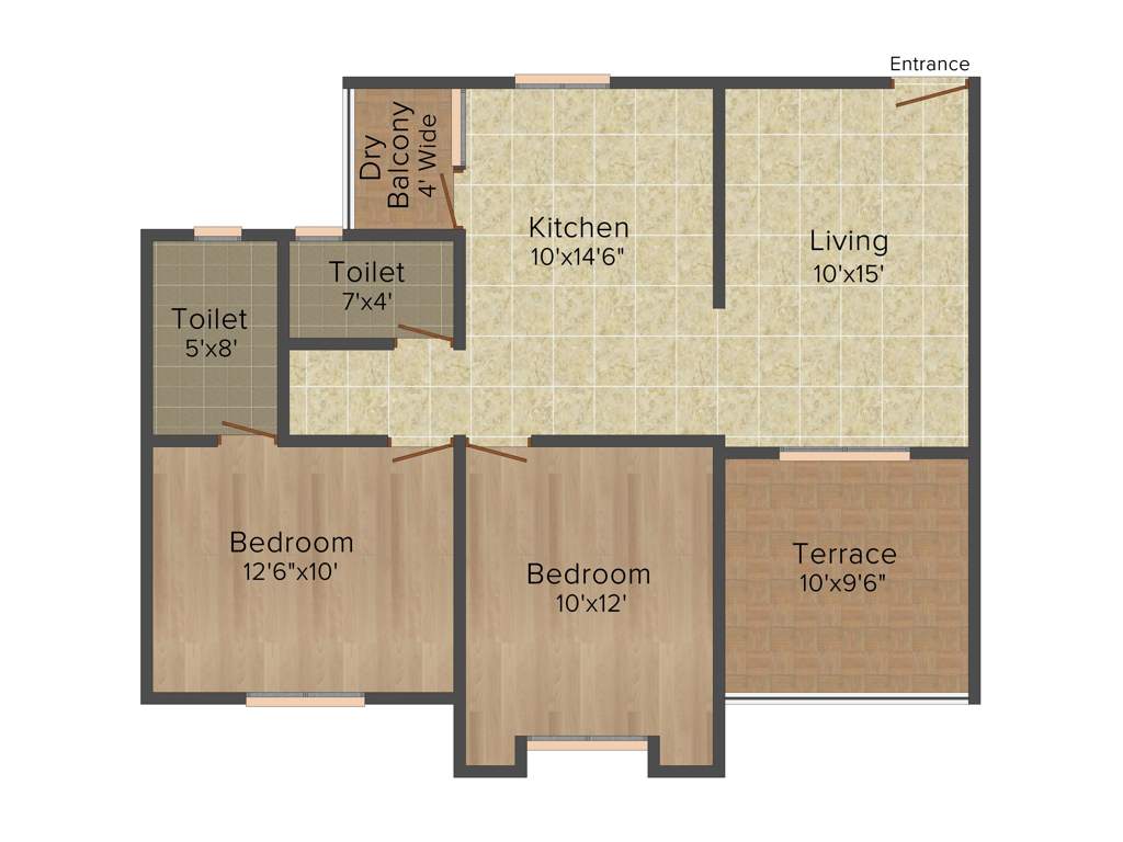 Ujwal Corona (2BHK+2T (1,004 sq ft) 1004 sq ft)