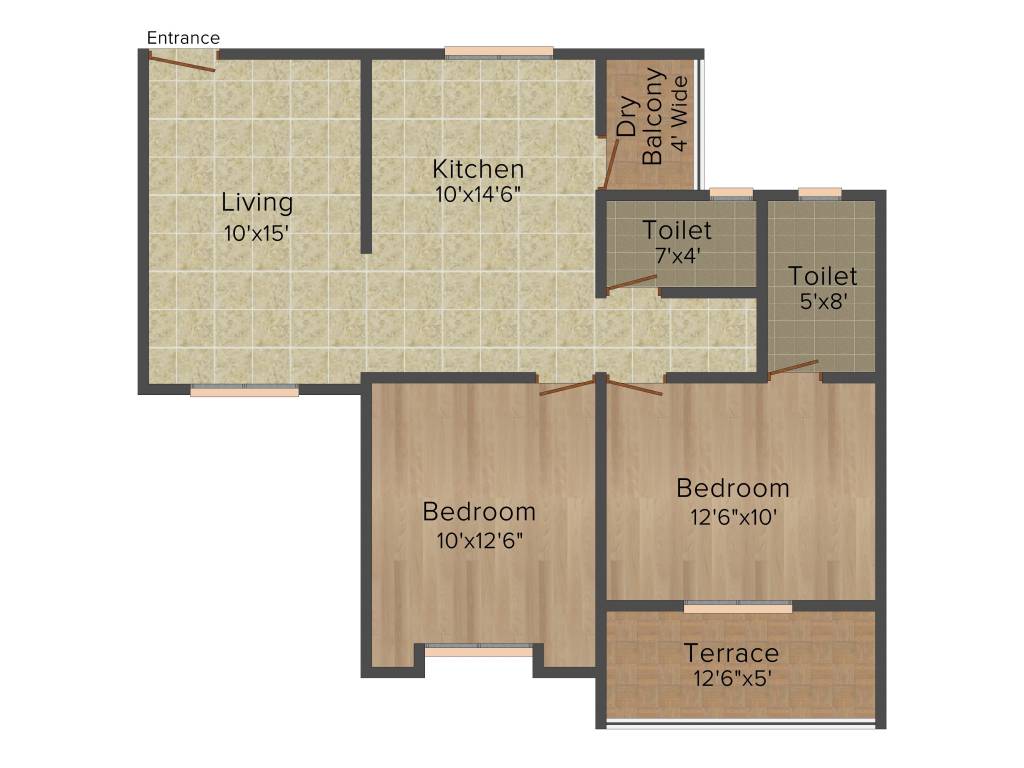 Ujwal Corona (2BHK+2T (962 sq ft) 962 sq ft)