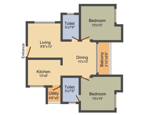 VNR Milford (2BHK+2T (928 sq ft) 928 sq ft) VNR Milford (2BHK+2T (928 sq ft) 928 sq ft)