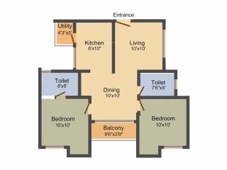 VNR Milford (2BHK+2T (945 sq ft) 945 sq ft) VNR Milford (2BHK+2T (945 sq ft) 945 sq ft)