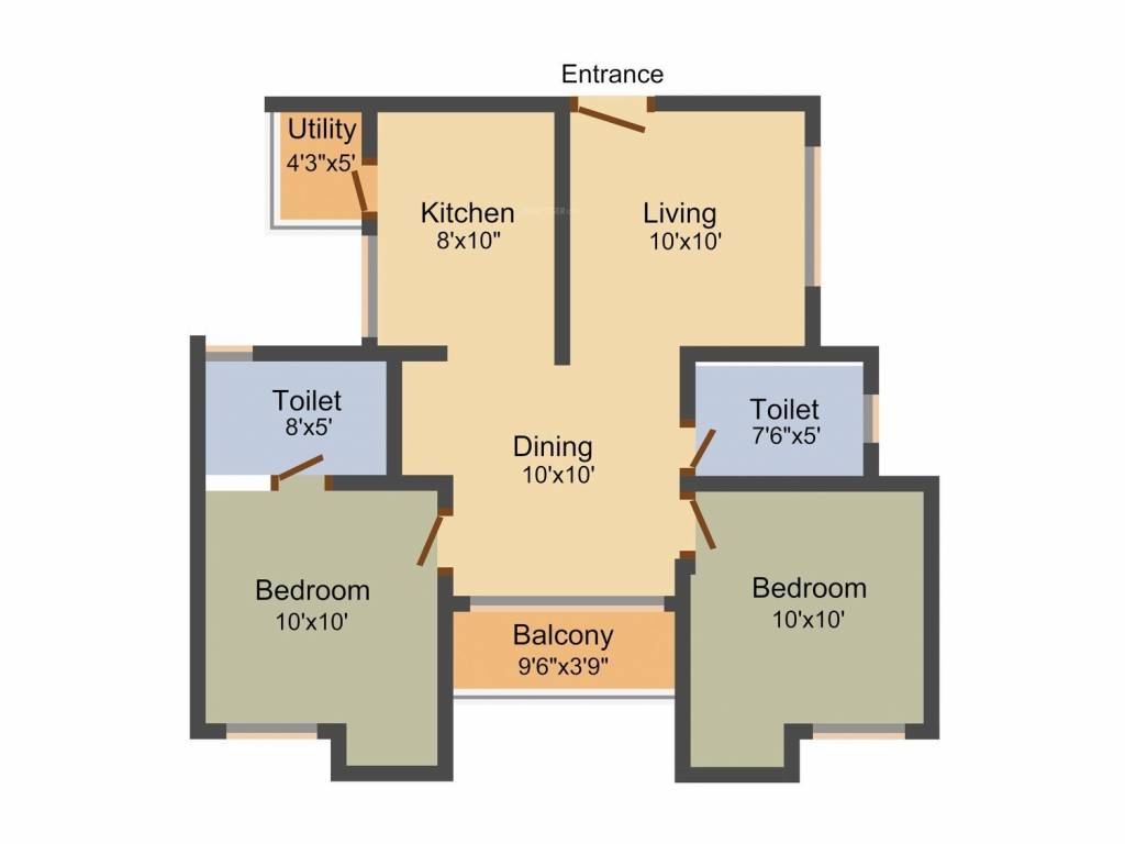 VNR Milford (2BHK+2T (945 sq ft) 945 sq ft) VNR Milford (2BHK+2T (945 sq ft) 945 sq ft)