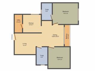 VNR Milford (2BHK+2T (1,009 sq ft) 1009 sq ft) VNR Milford (2BHK+2T (1,009 sq ft) 1009 sq ft)