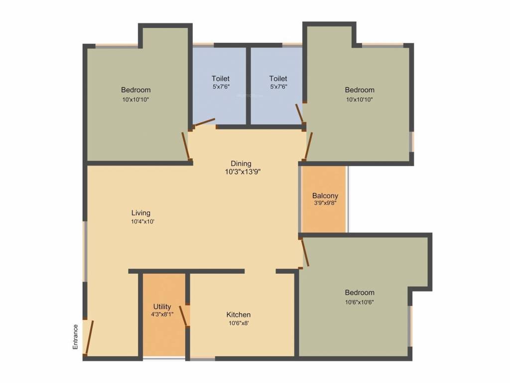 VNR Milford (3BHK+2T (1,276 sq ft) 1276 sq ft) VNR Milford (3BHK+2T (1,276 sq ft) 1276 sq ft)