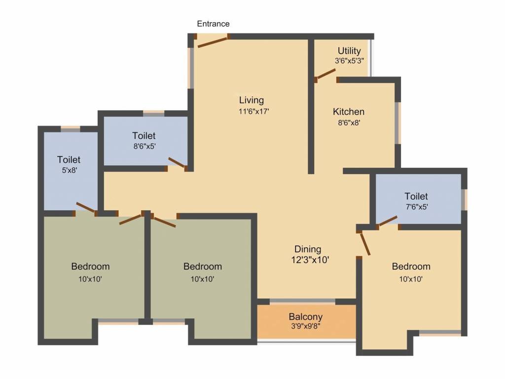VNR Milford (3BHK+3T (1,331 sq ft) 1331 sq ft) VNR Milford (3BHK+3T (1,331 sq ft) 1331 sq ft)