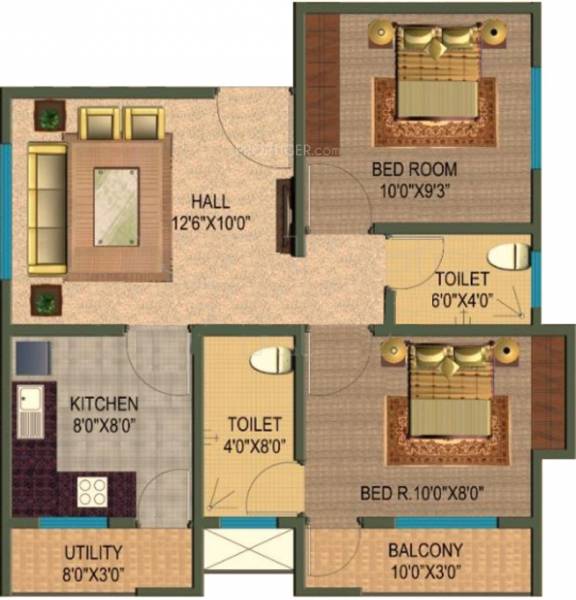 Rotson Nest II (2BHK+2T (840 sq ft) 840 sq ft) Rotson Nest II (2BHK+2T (840 sq ft) 840 sq ft)