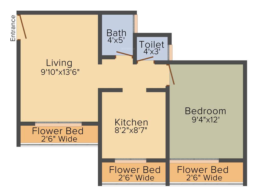 Tanisha Tanisha (1BHK+2T (684 sq ft) 684 sq ft)