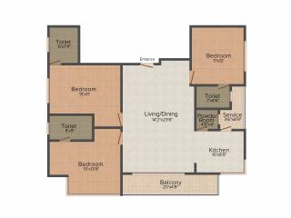 Bhoomi Qubed (3BHK+3T (1,906 sq ft) 1906 sq ft) Bhoomi Qubed (3BHK+3T (1,906 sq ft) 1906 sq ft)