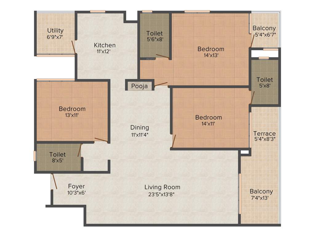 Sankalp Luxuria (3BHK+3T (2,000 sq ft) 2000 sq ft)