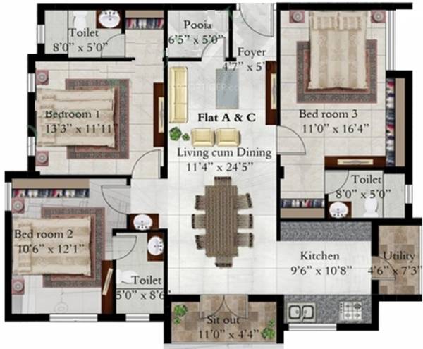 Bhoomi and Buildings Mayfair (3BHK+3T (1,689 sq ft) Pooja Room 1689 sq ft) Bhoomi and Buildings Mayfair (3BHK+3T (1,689 sq ft) Pooja Room 1689 sq ft)