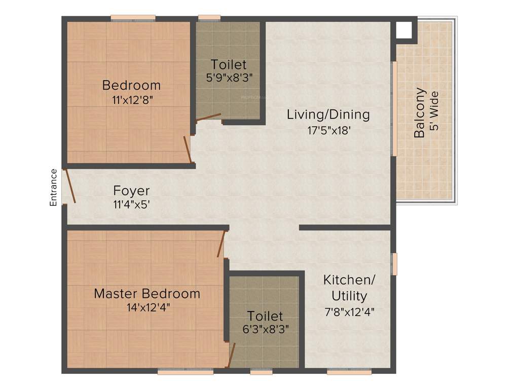 Prestige Ivy League (2BHK+2T (1,355 sq ft) 1355 sq ft)