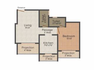 Aashray Pearl (1BHK+2T (644 sq ft) 644 sq ft) Aashray Pearl (1BHK+2T (644 sq ft) 644 sq ft)