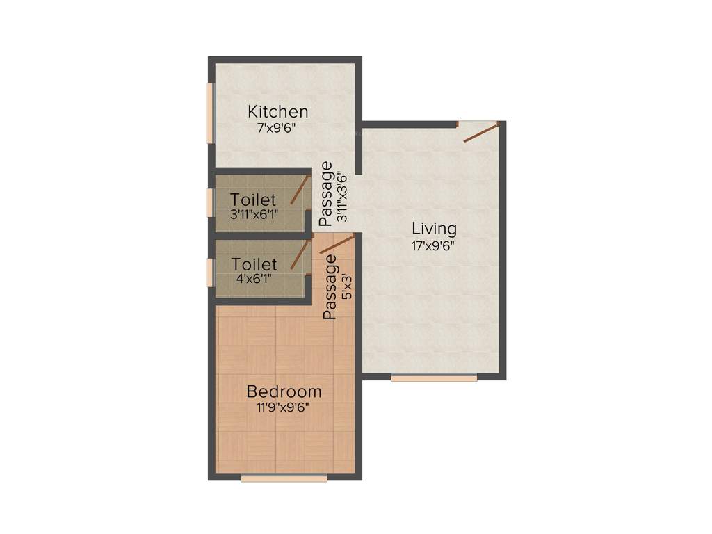 Jet Dahisar Omkar (1BHK+2T (425 sq ft) 425 sq ft)