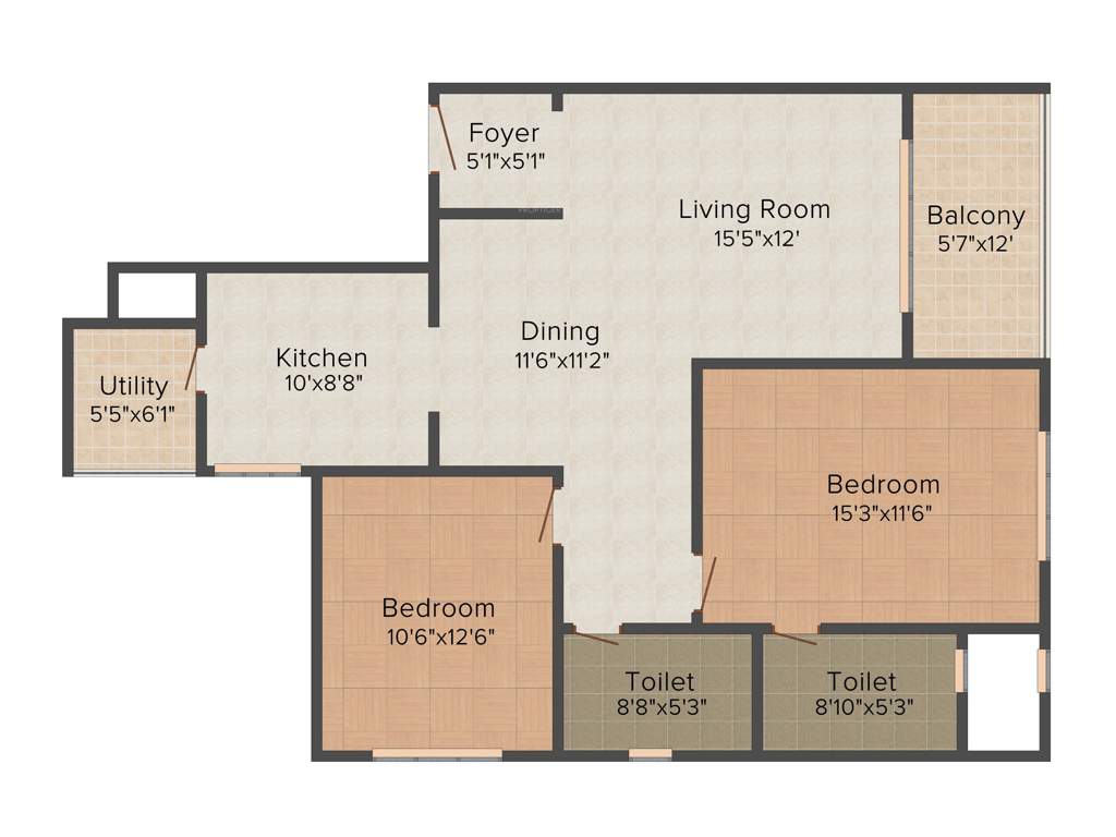 Sobha Silicon Oasis (2BHK+2T (1,431 sq ft) 1431 sq ft)