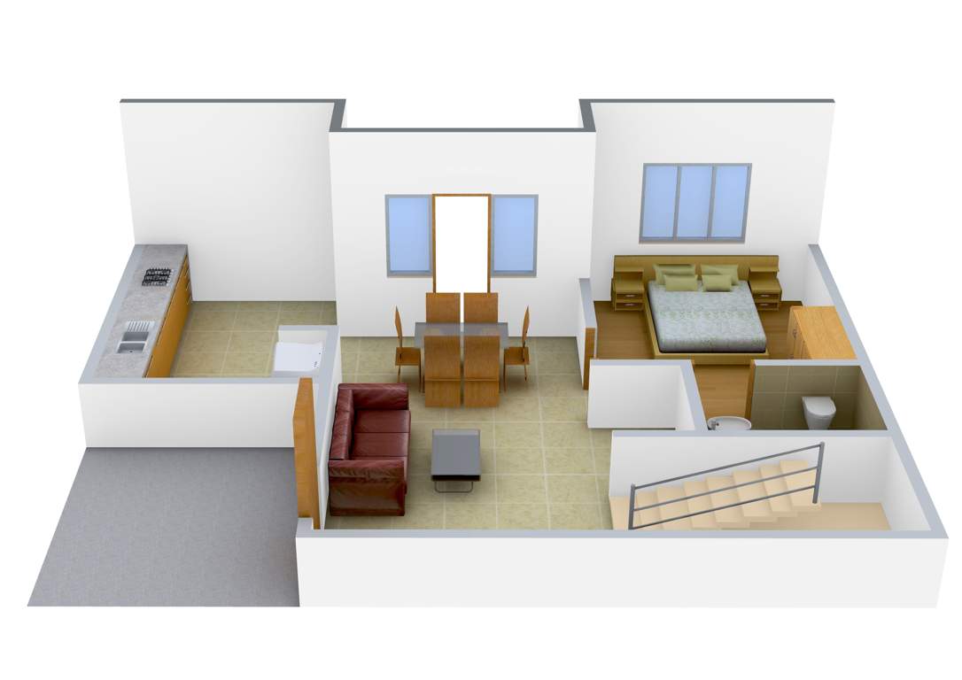 Global Green Apple Villas (3BHK+3T (1,550 sq ft) 1550 sq ft)